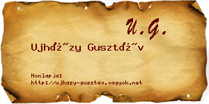 Ujházy Gusztáv névjegykártya