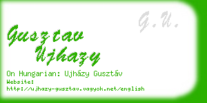 gusztav ujhazy business card
