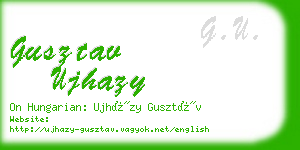 gusztav ujhazy business card